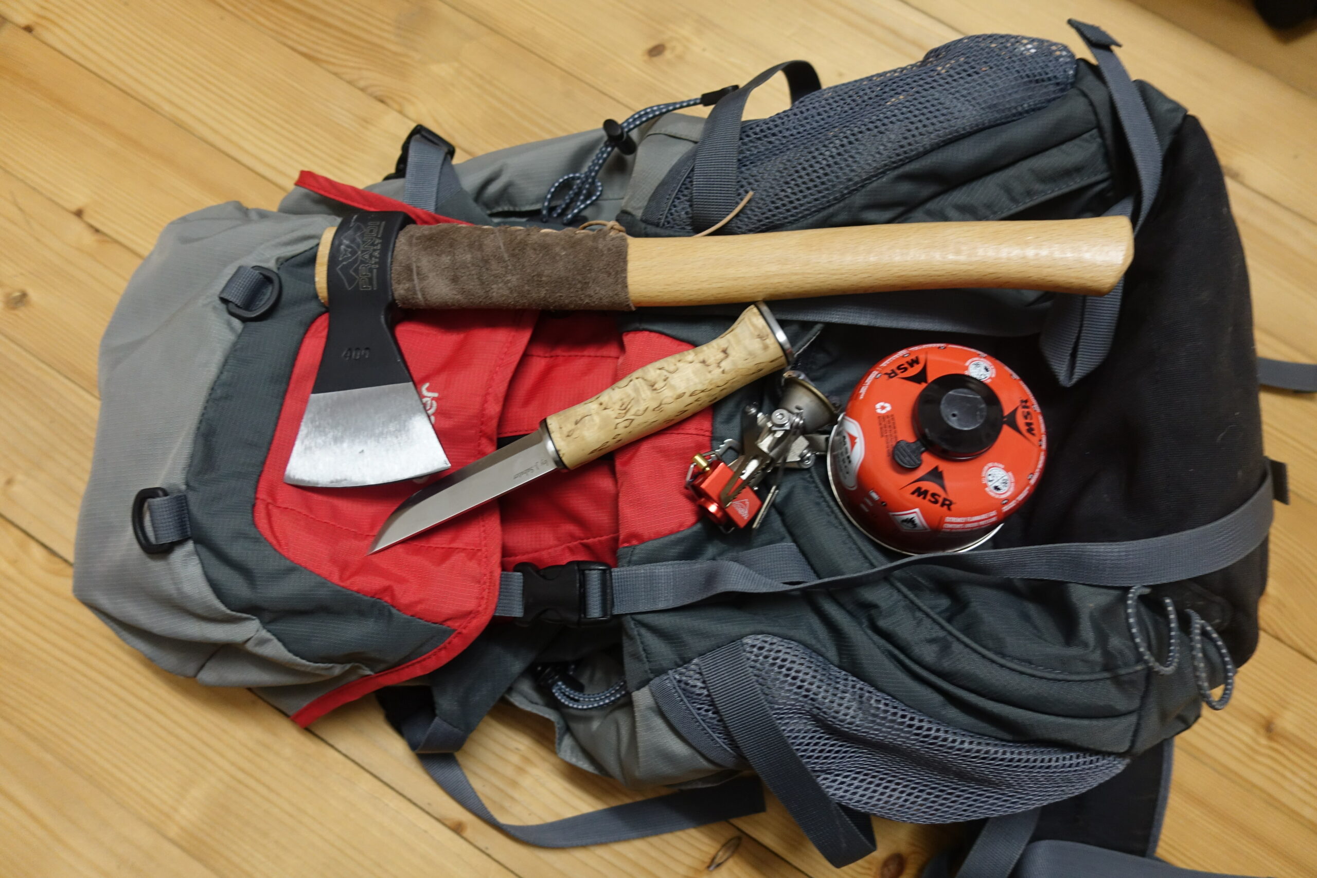 Gear List 2022 (Rucksack, Gaskocher, Stirnlampe, Merinoshirt,  leichter Hobo-Ofen)